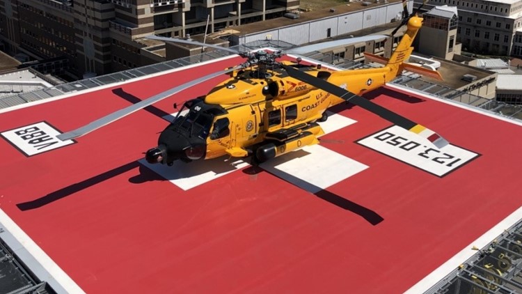 Bread Talk Motley Coast Guard demonstrates capability of local hospital rooftop helicopter pad  | 13newsnow.com