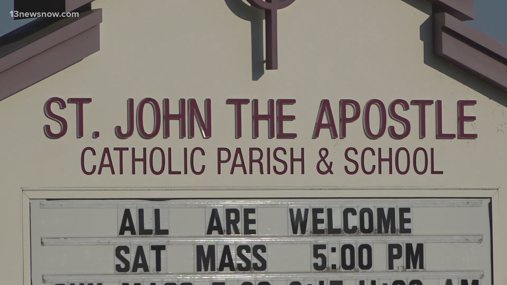 The Catholic Diocese of Richmond removed Father Rob Cole of Saint John the Apostle.