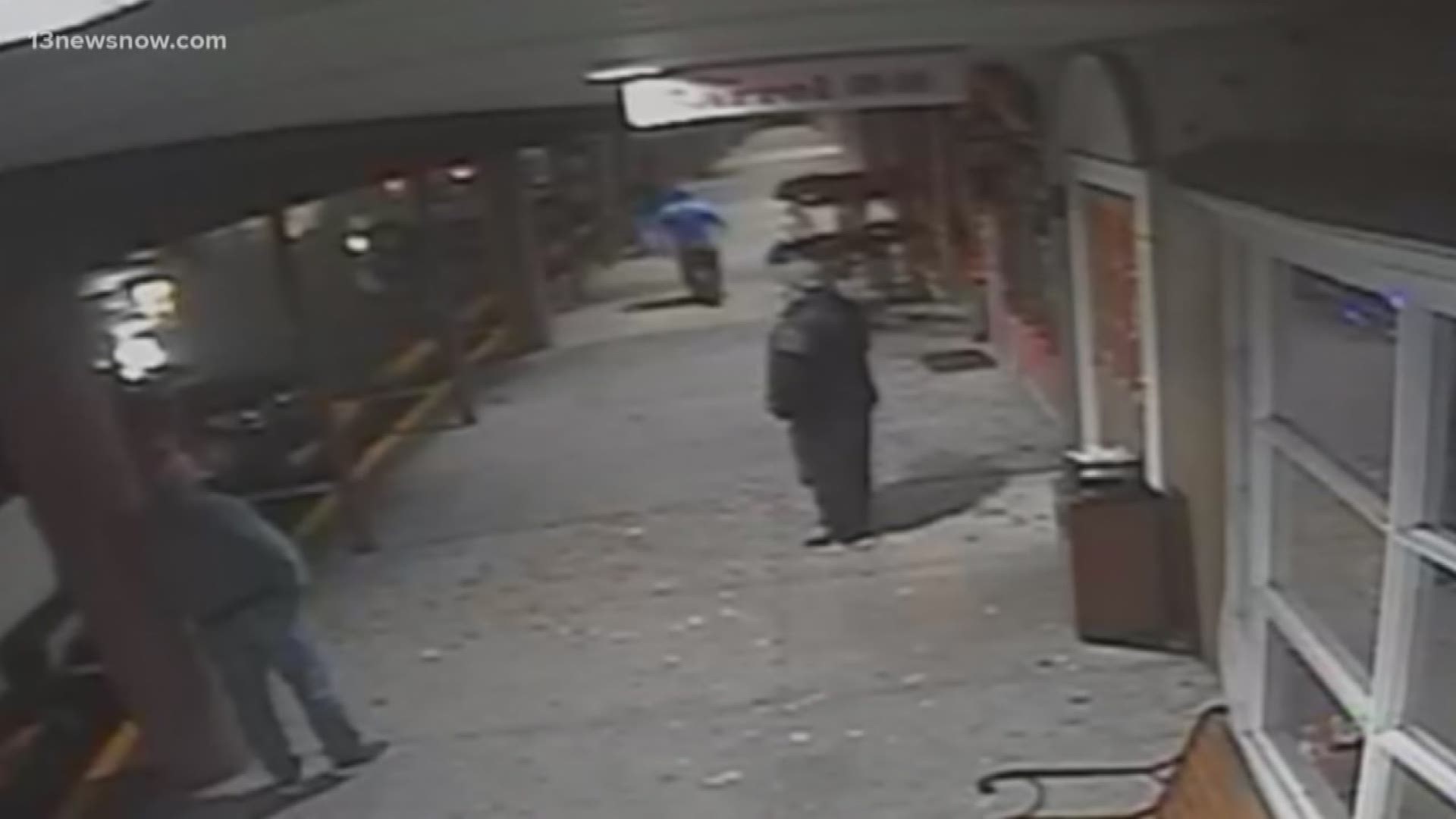 The bar originally claimed the attack didn't happen. New surveillance video shows a man being beaten outside the bar.