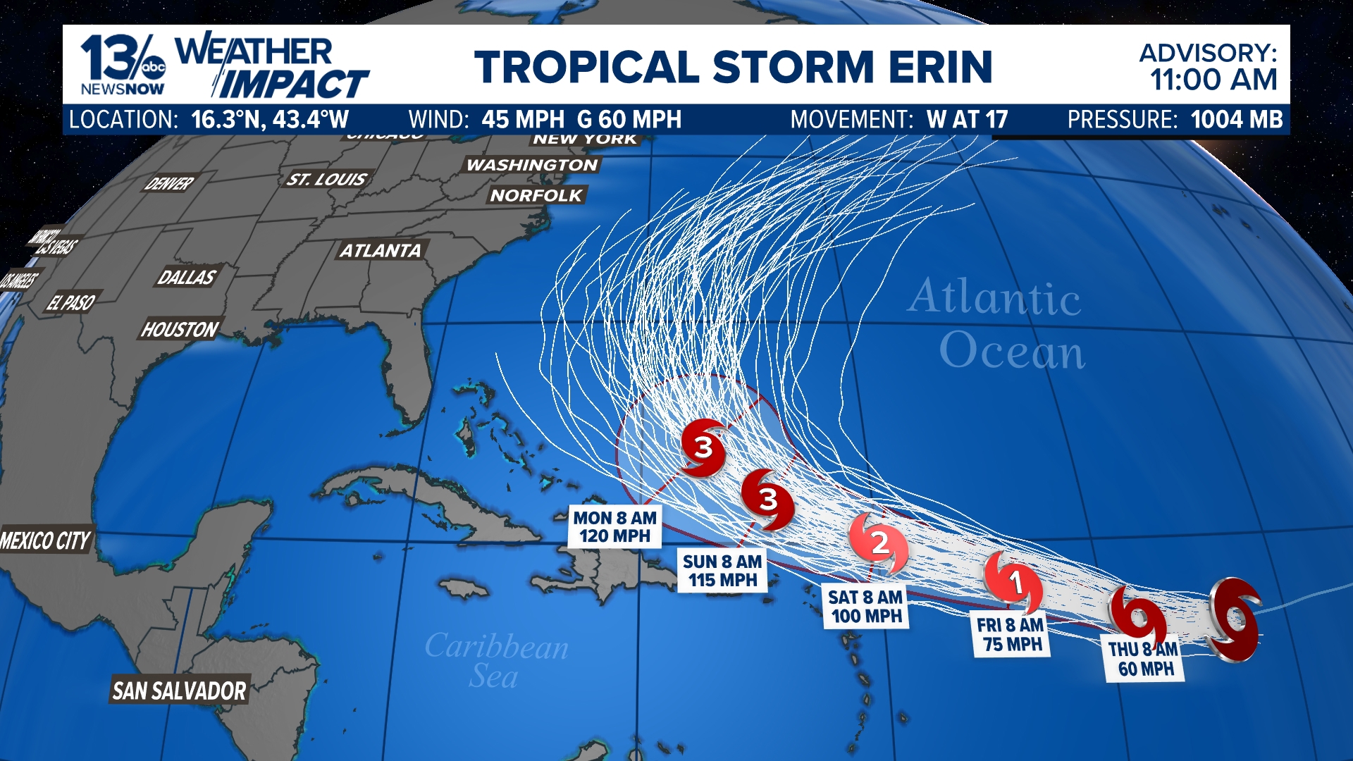 Tropical Storm Erin could become hurricane in coming days | 13newsnow.com