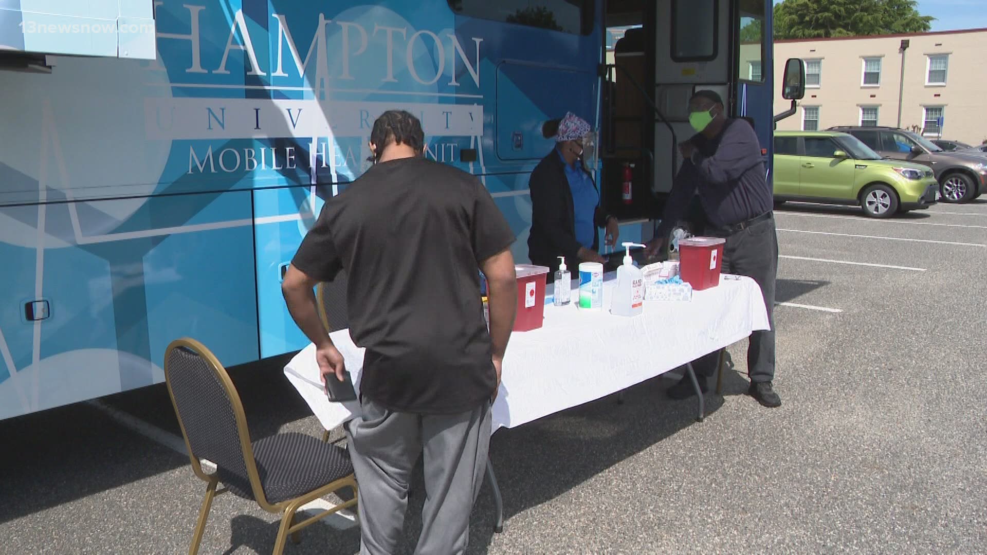Hampton University has established a mobile vaccination center on its campus to make vaccinations easier for faculty. 13News Now Connor Rhiel has more.