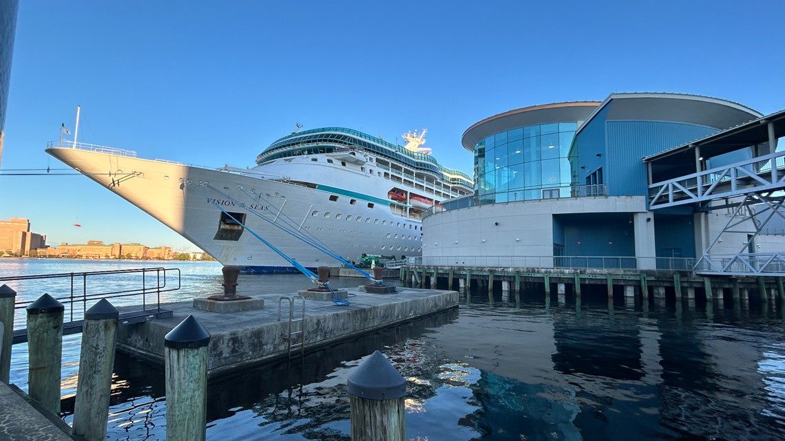 Royal Caribbean's Baltimore-based 'Vision of the Seas' cruise ship arrives in Norfolk