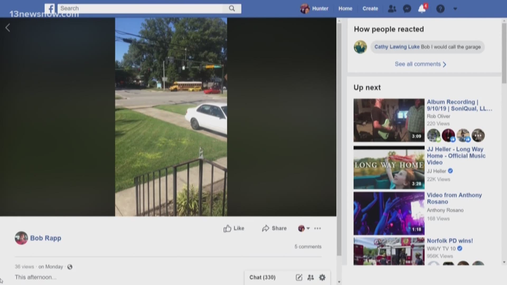 One neighbor records video as car after car flies past a stopped school bus. Neighbors said it's been an issue for several years.