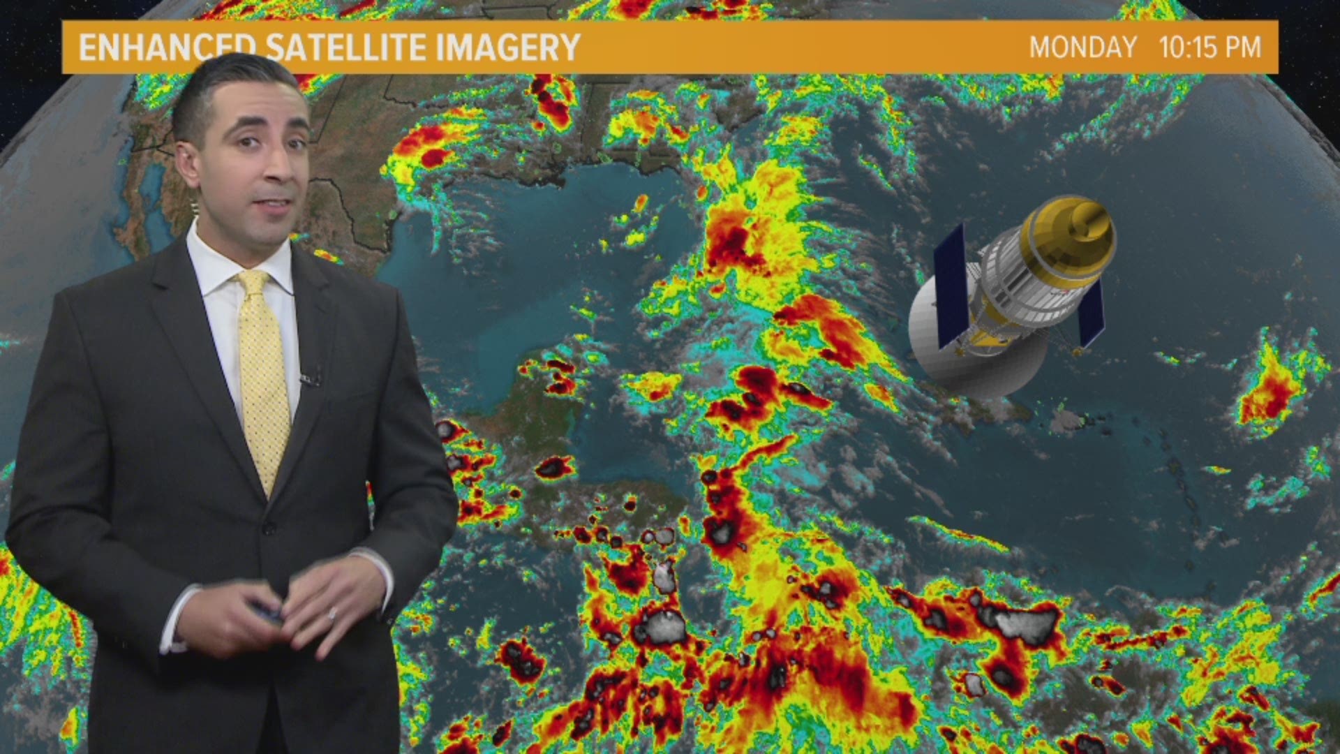 13News Now meteorologist Tim Pandajis takes a look at a storm system brewing in the Gulf of Mexico that could bring rain to Florida and the Southeast in the coming days.