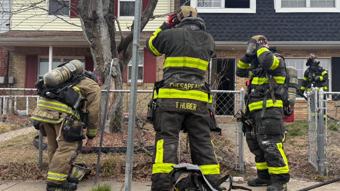 Fire displaces Chesapeake family; dog rescued safely