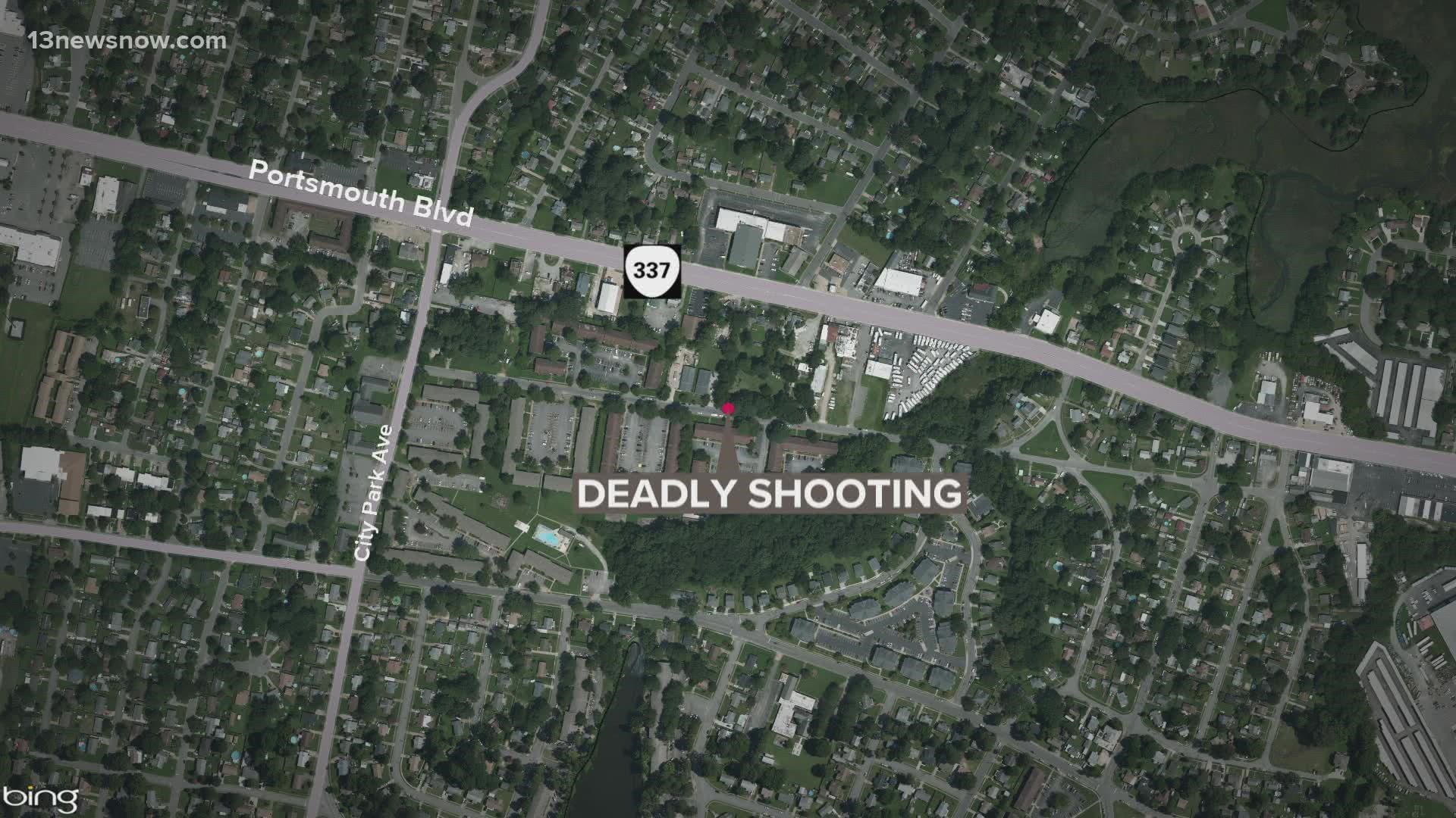 Two men were shot, one fatally, on Dunedin Road in Portsmouth Friday.