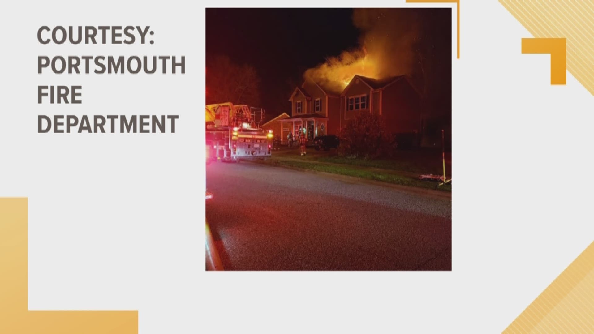 One person was reported missing from a home that Portsmouth firefighters battled a fire at.