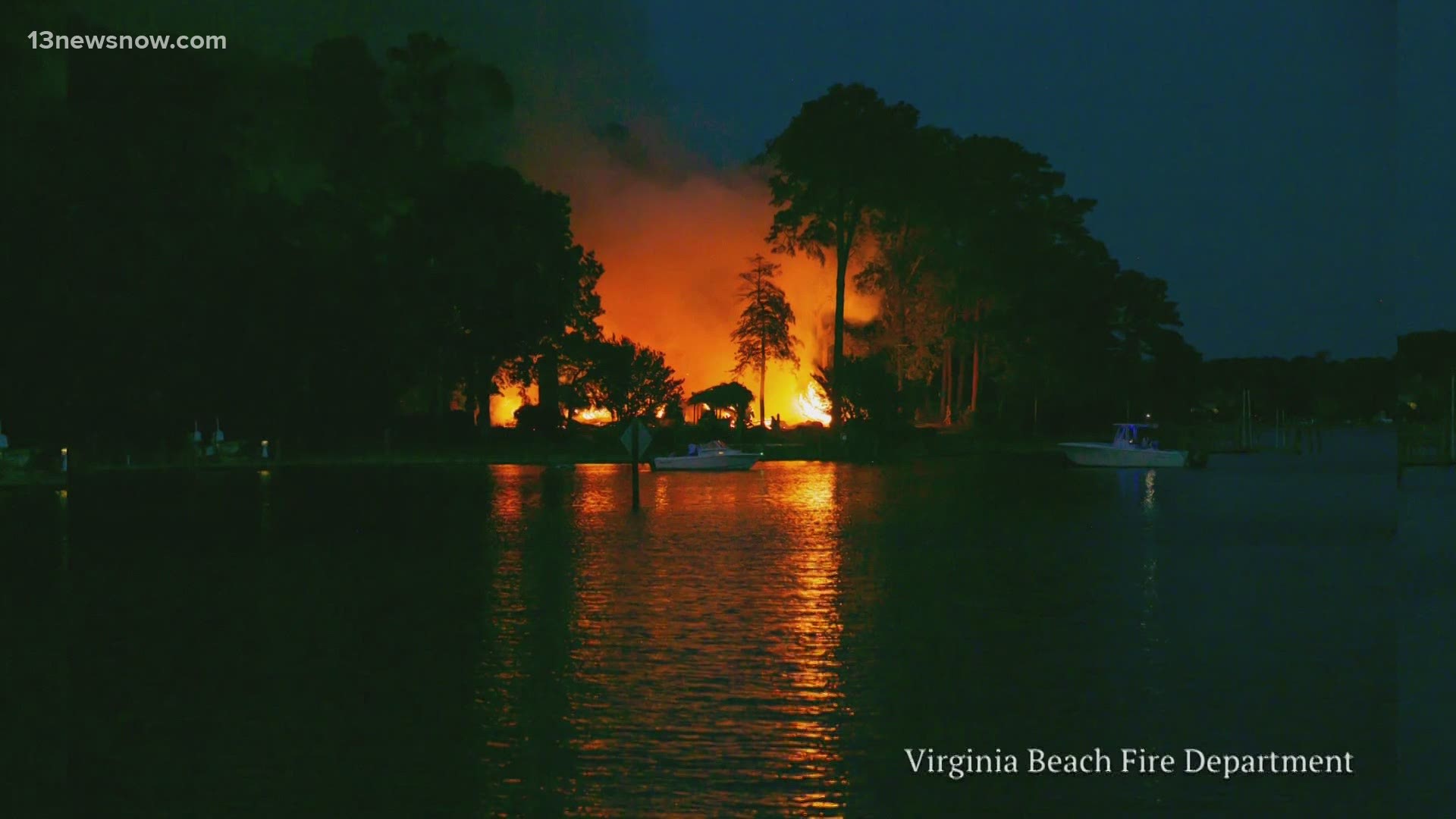 Investigators still haven't released the cause of a massive fire in Virginia Beach that destroyed a multi-million dollar home on McCullough Lane on Monday night.