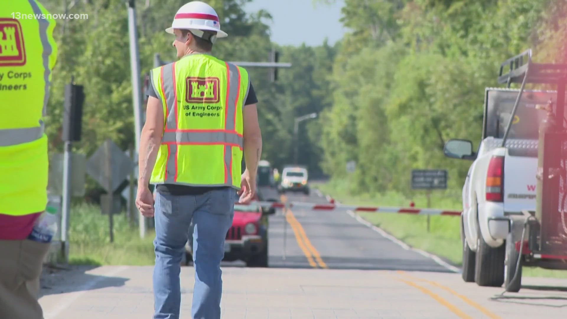 North Landing Bridge, which connects Chesapeake to Virginia Beach, is shut down for the day to repair a mechanical issue.