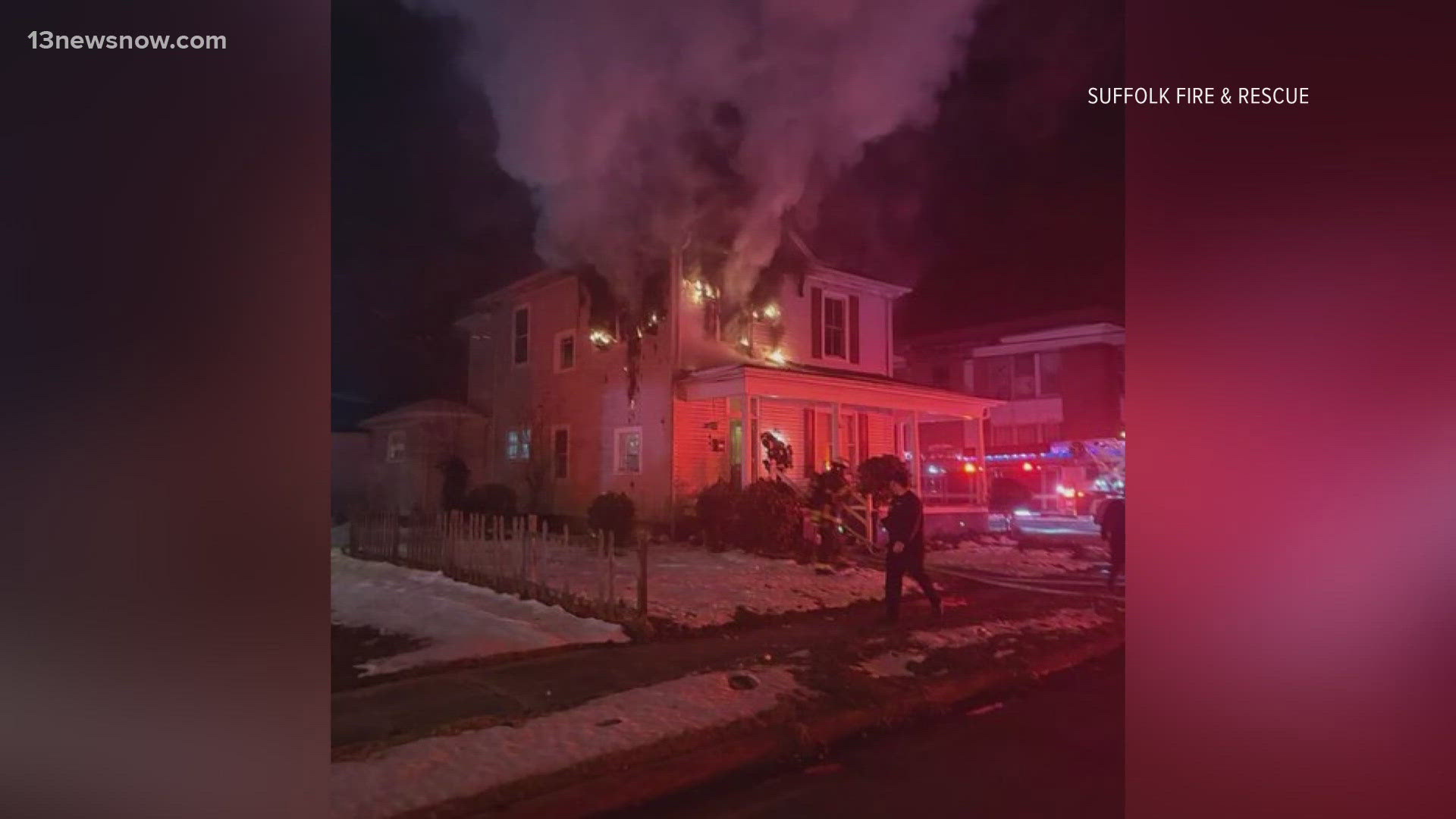 House fire in Suffolk displaces 3 | 13newsnow.com