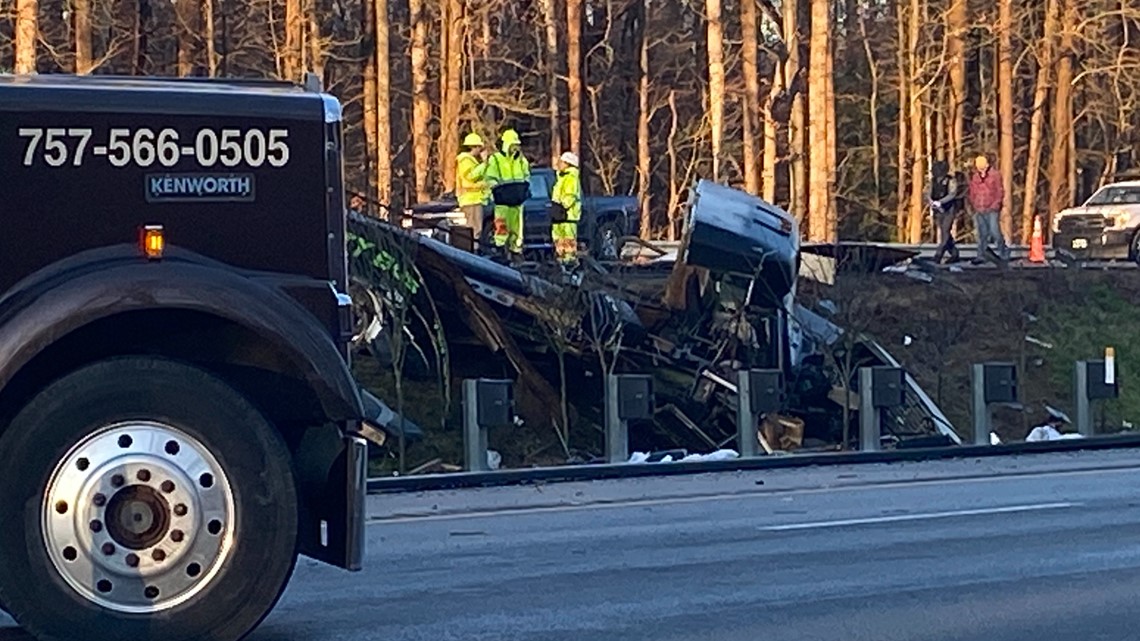 Police Alcohol and speed factors in crash between bus and semi