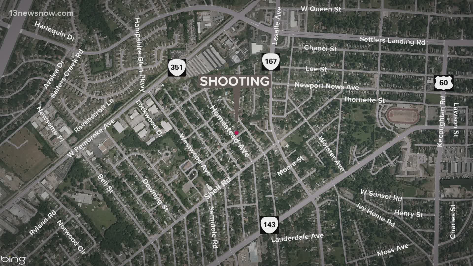 Hampton police said one of the two men who were shot in the 700 block of Homestead Avenue died, the other man is expected to be okay.
