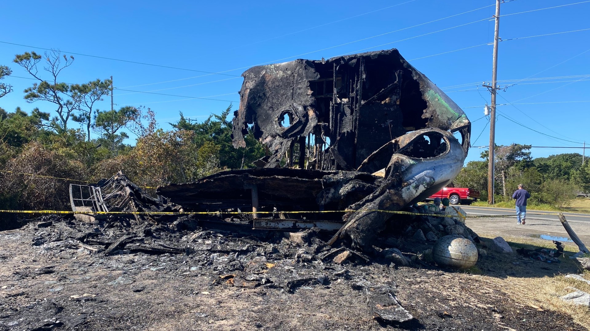 Frisco UFO spaceship Fire destroys Outer Banks landmark