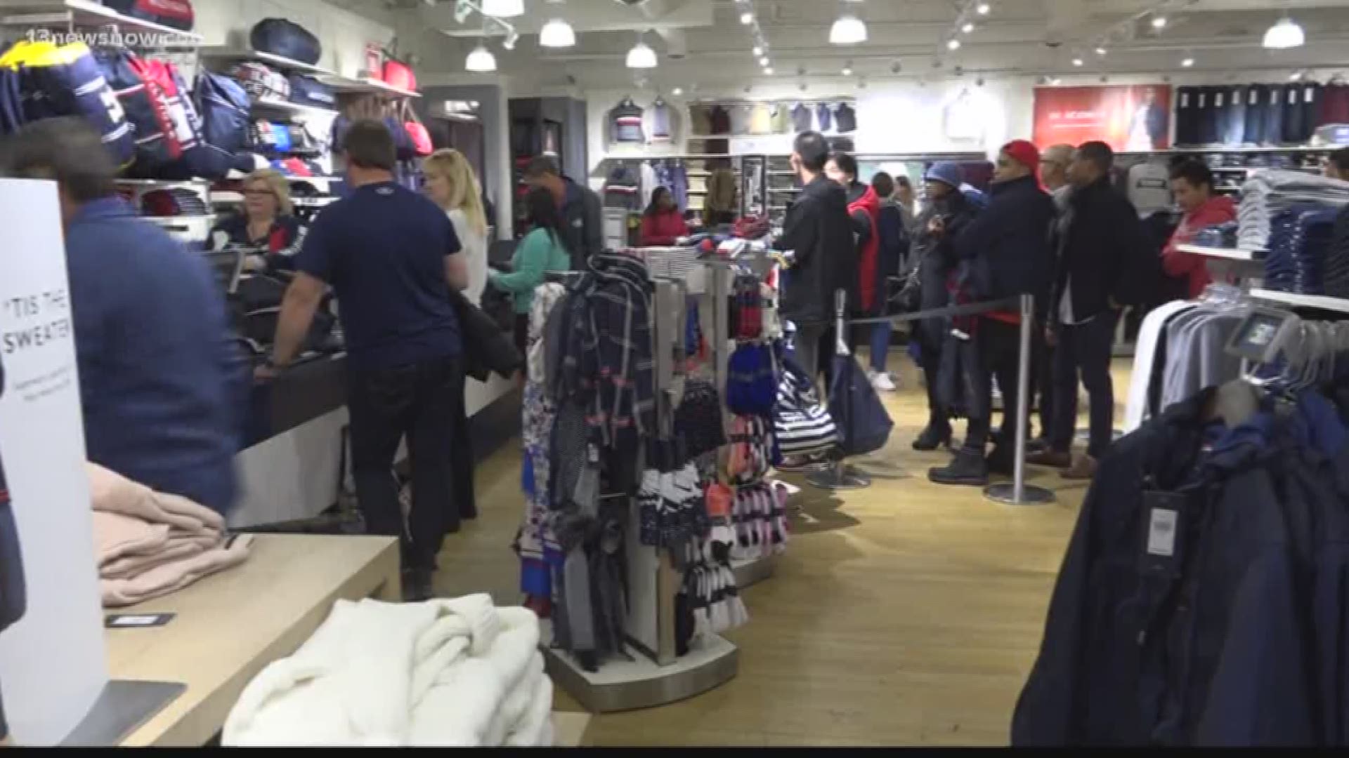 Hundreds packed the Williamsburg Premium Outlets for the Black Friday rush.
