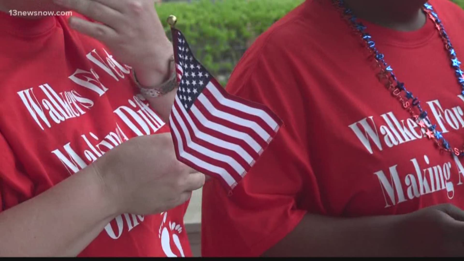 Hundreds hit the streets in Hampton hoping to raise awareness and money for homeless veterans