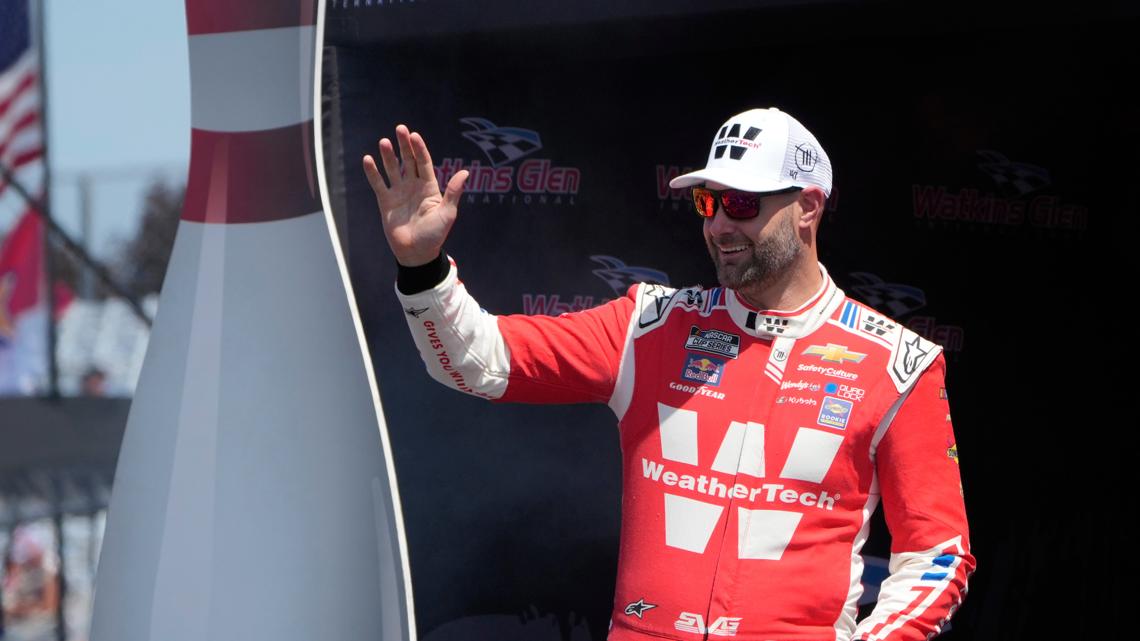 Shane van Gisbergen makes history with emotional fourth cup series win at Watkins Glen | 13newsnow.com