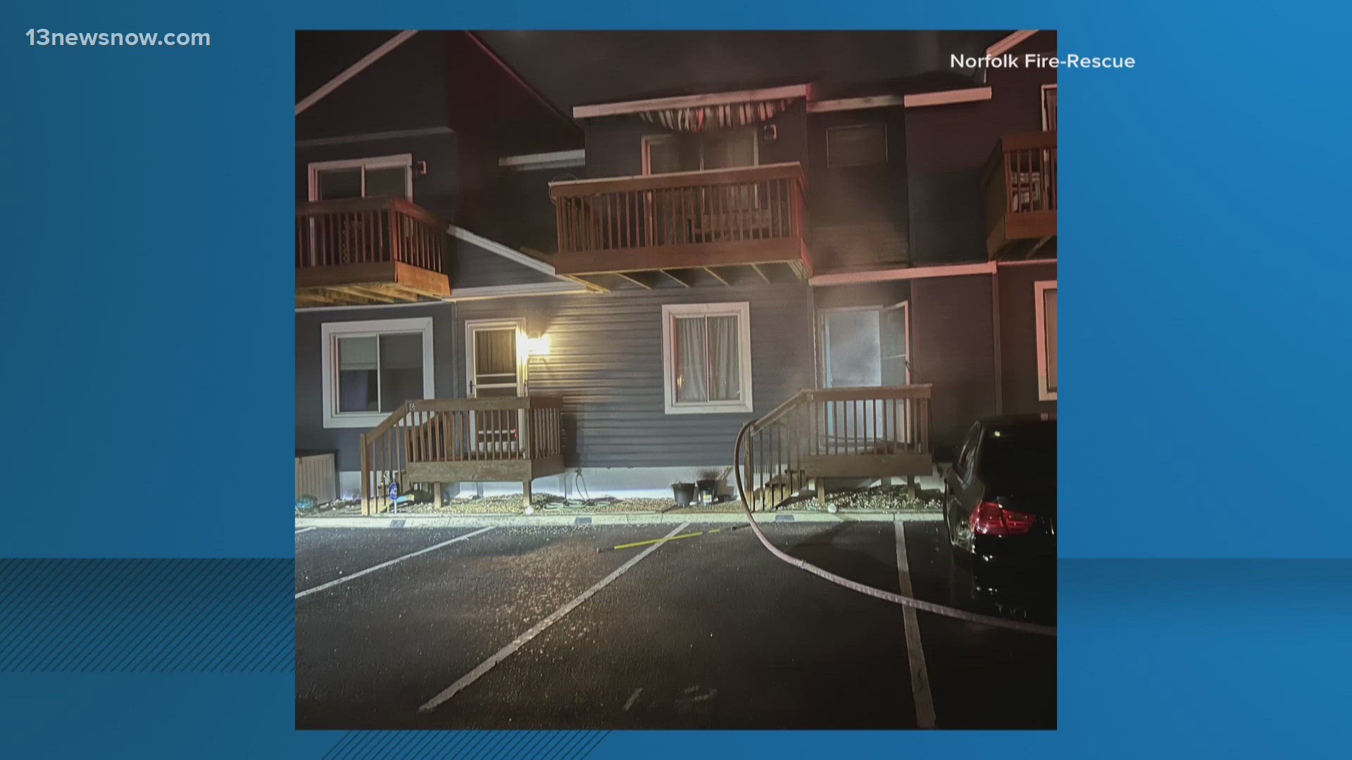 Fire displaces residents at West Ocean View Avenue | 13newsnow.com