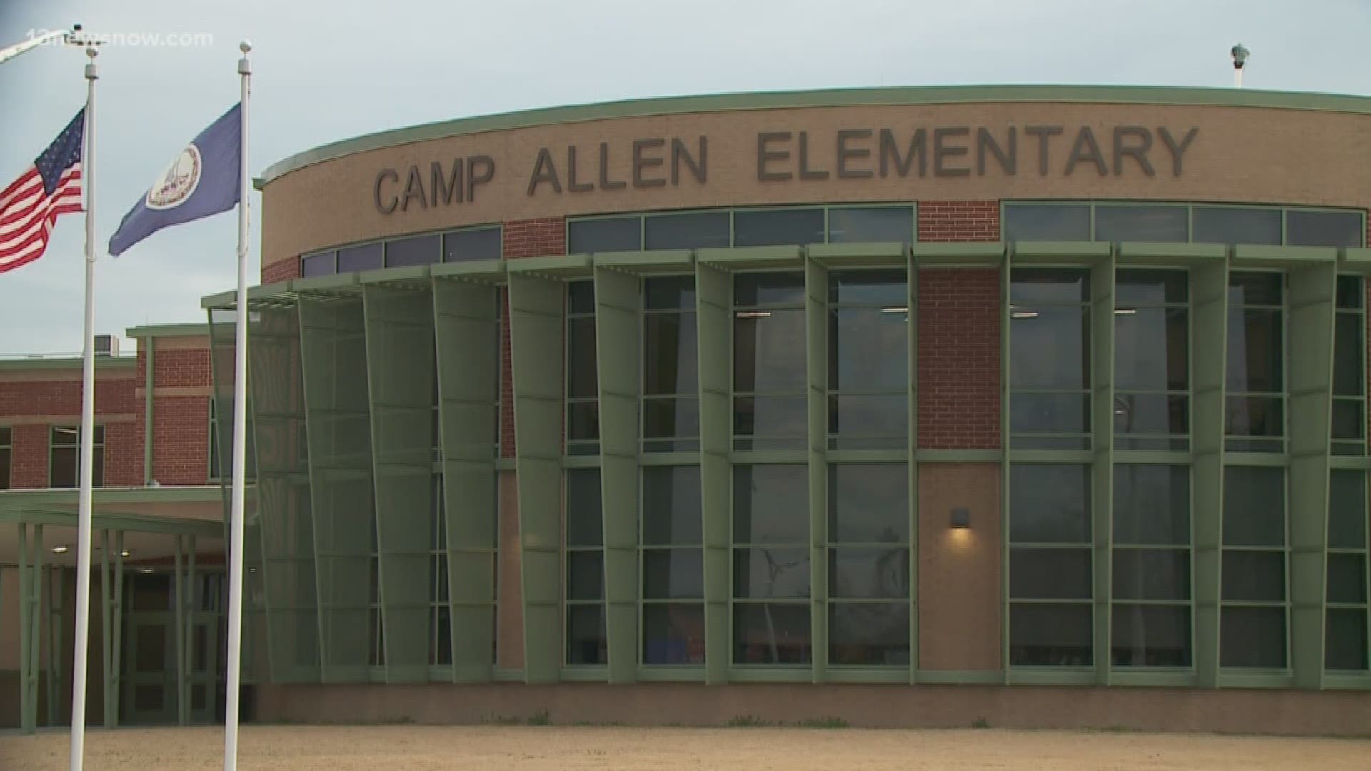 13News Now Megan Shinn was at the dedication ceremony for Camp Allen Elementary School's new school building.