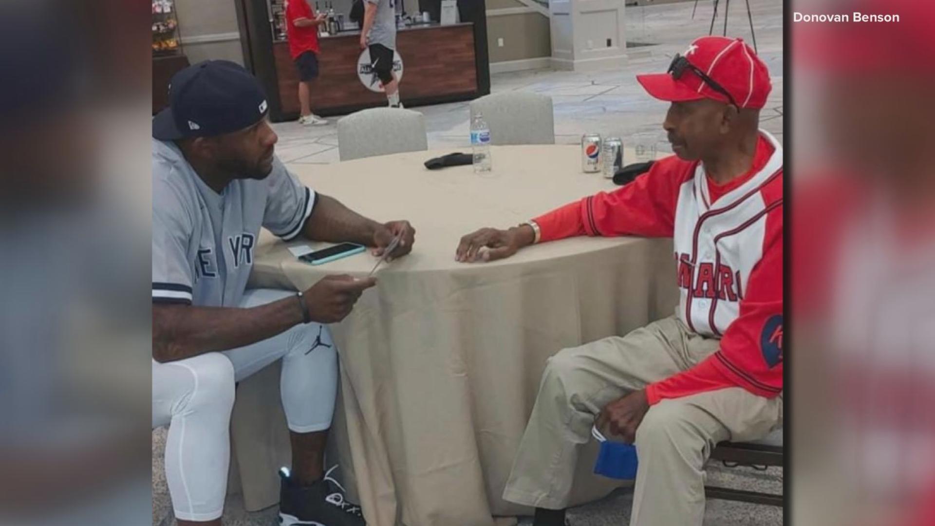 Former Negro League player and Norfolk native Sam Allen (right) is back at Major League Baseball's All-Star Week for the seventh time.