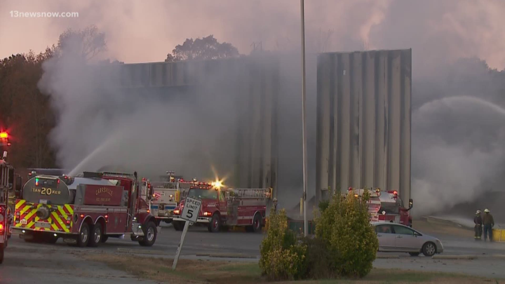 There's no word on what caused a fire to break out at the Valley Protein Plant in Emporia. The building is a total loss.
