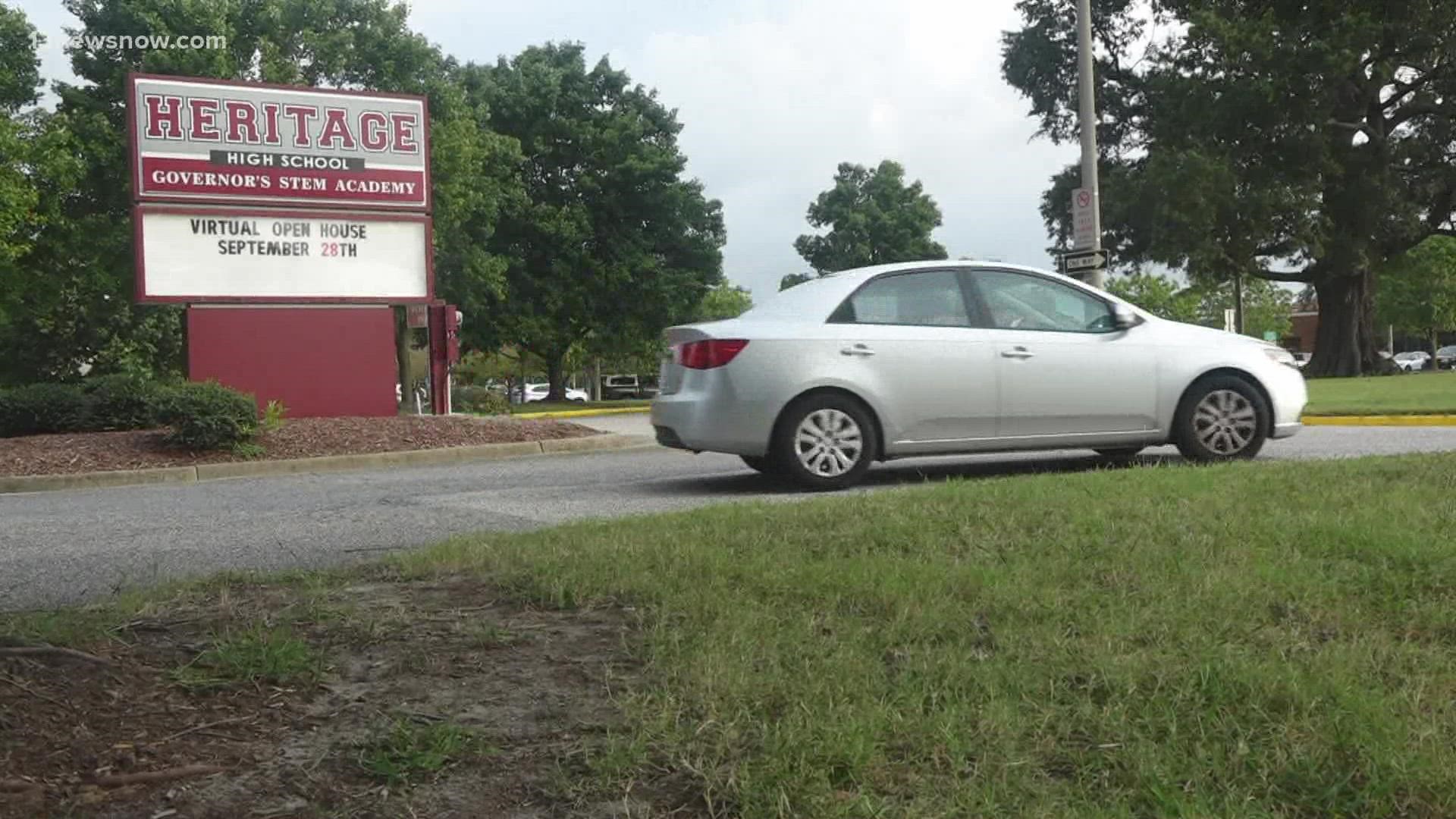 Students went inside the school for the first time after two students were shot. They picked up belongings they left when evacuating the building Monday.