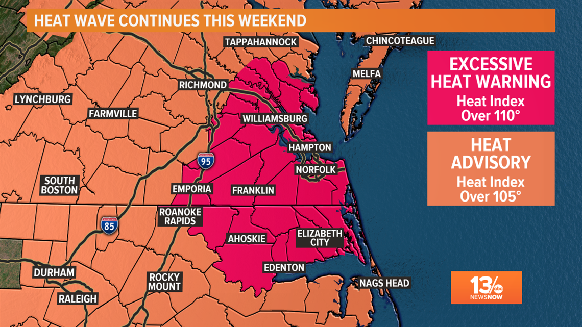 Not just Heat Advisories: Hampton Roads is under an 'Excessive Heat ...