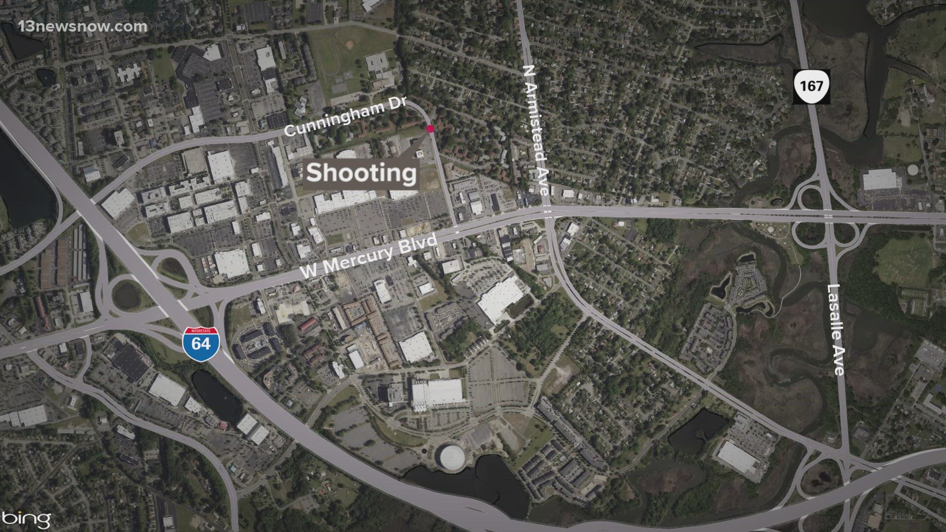 According to the city's Police Division, the shooting happened before 11:00 p.m. on Cunnigham Drive.