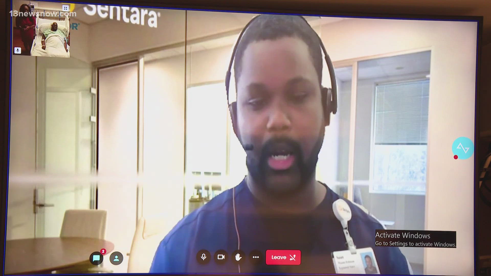 Sentara Obici Hospital in Suffolk recently launched a 24/7 virtual nursing system that connects patients to live nurses through in-room screens.