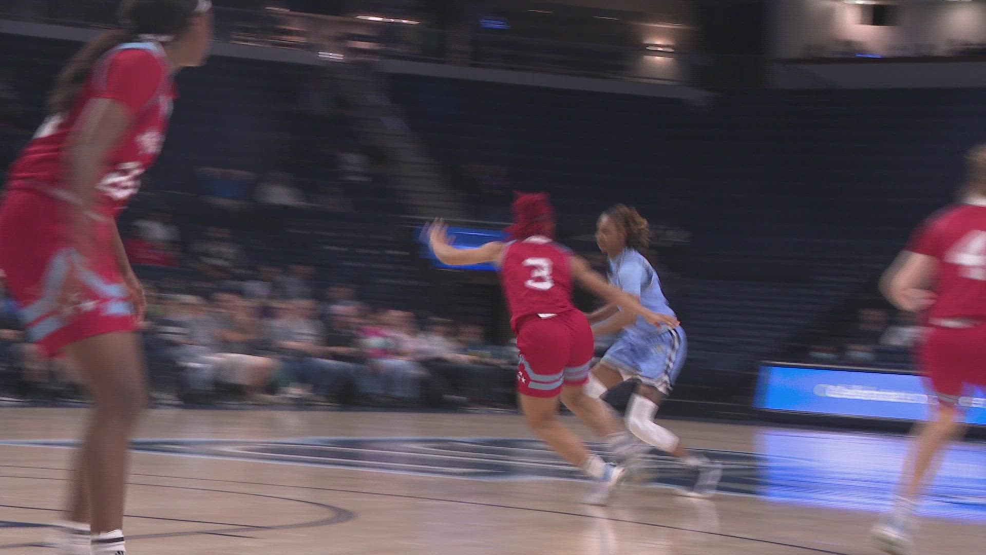 Game winner came with 10 seconds to go in 65-62 Lady Techsters win.