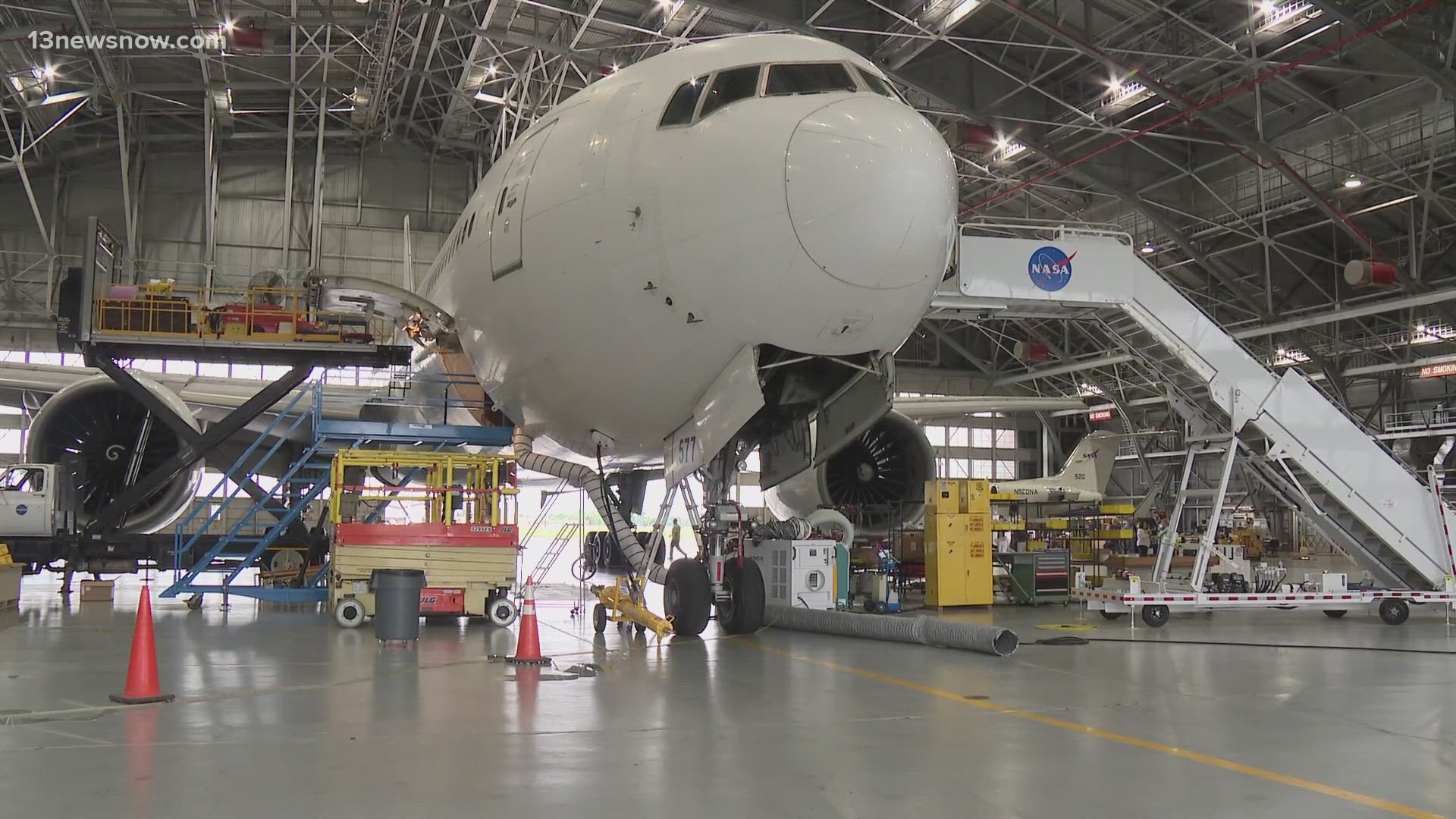 NASA is converting a former passenger jet into a flying lab at the Langley Research Center in Hampton.