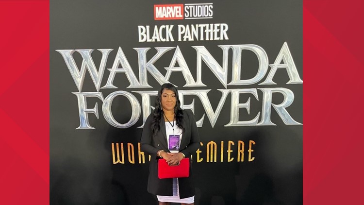 Williamsburg woman's mission to honor late-grandfather lands her at 'Black Panther: Wakanda Forever' premiere