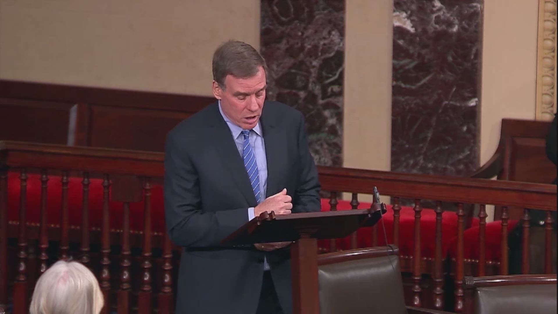 On the Senate floor, U.S. Sen. Mark R. Warner (D-VA) urged his Senate colleagues to oppose President Trump’s nomination of William Barr to serve as Attorney General.