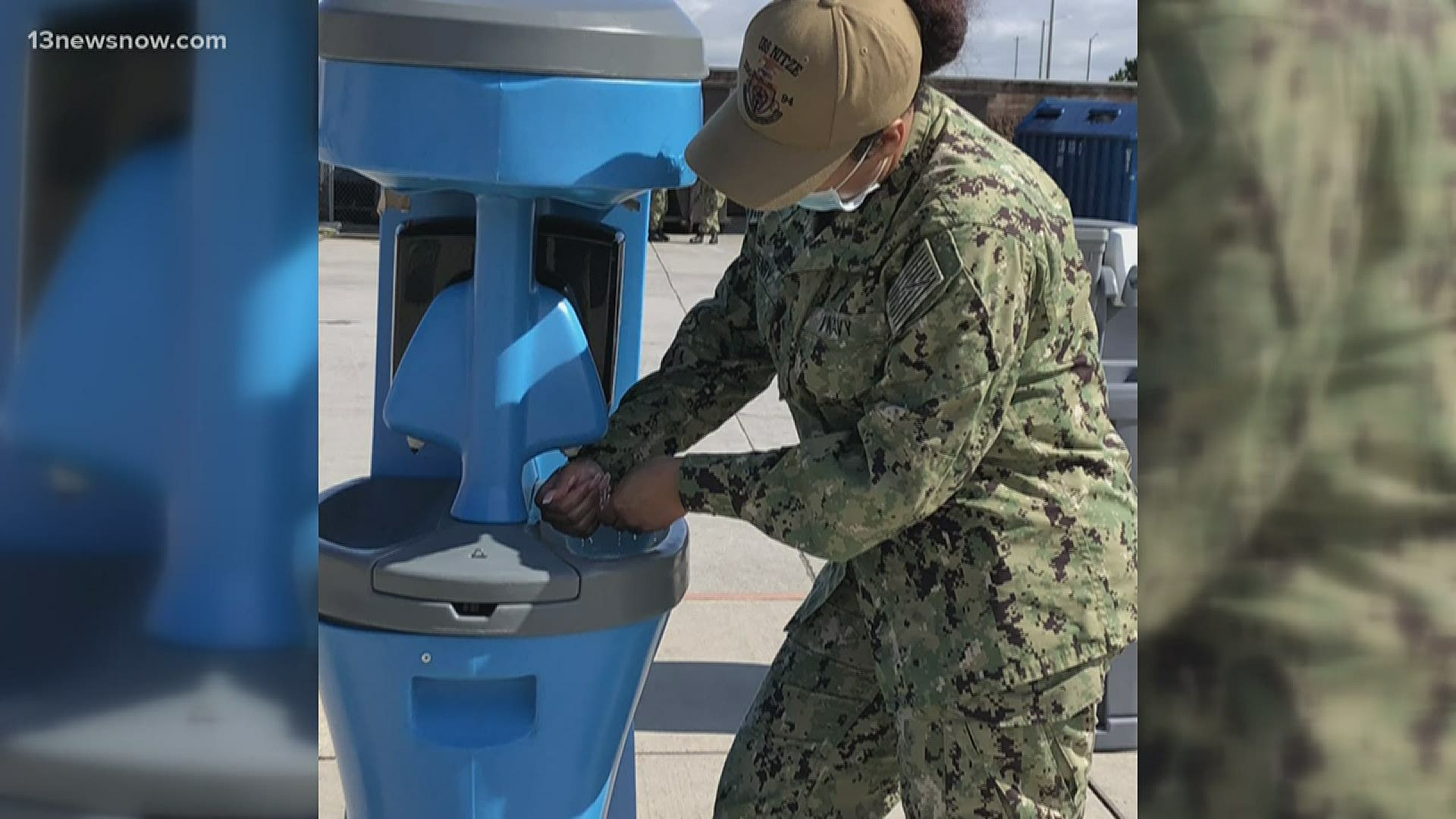 13News Now Madison Kimbro spoke with a commanding officer at Naval Station Norfolk to discuss the new screening procedures being implemented during COVID-19.