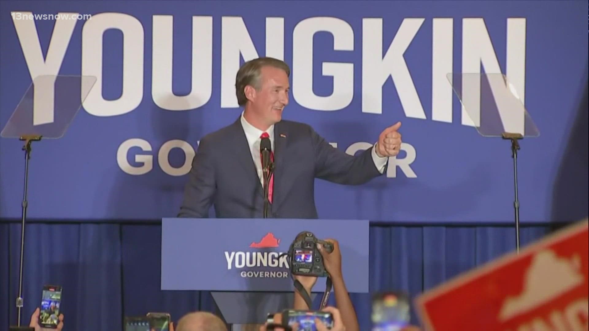 The next governor, lieutenant governor and attorney general will take the oath of office in Richmond. Glenn Youngkin will replace Gov. Ralph Northam.