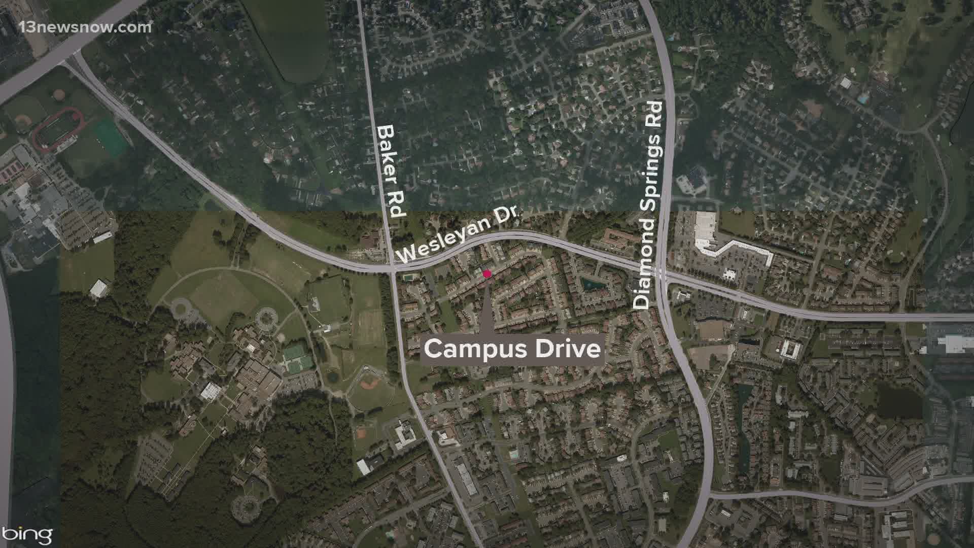 Police say a man was shot on Campus Drive, but his injury wasn't life-threatening. They've detained one person in this case, but haven't identified any suspects.