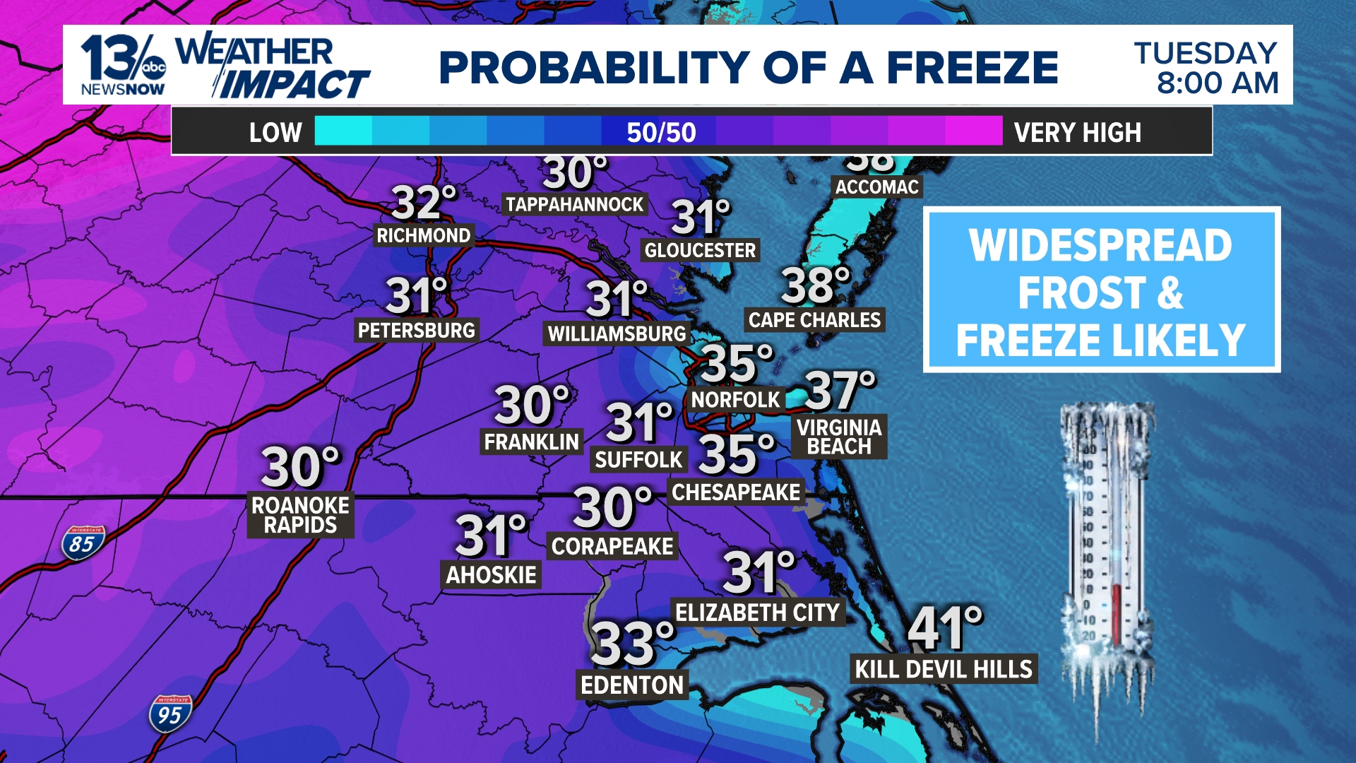 First frost of the season to hit ahead of Tuesday morning freeze ...