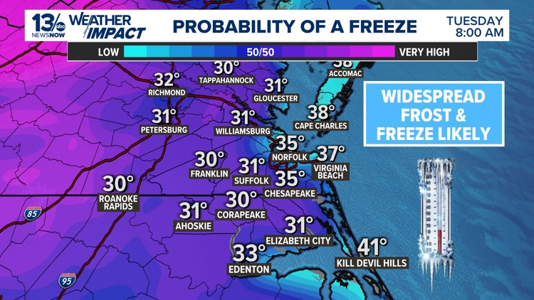 First frost of the season to hit ahead of Tuesday morning freeze ...