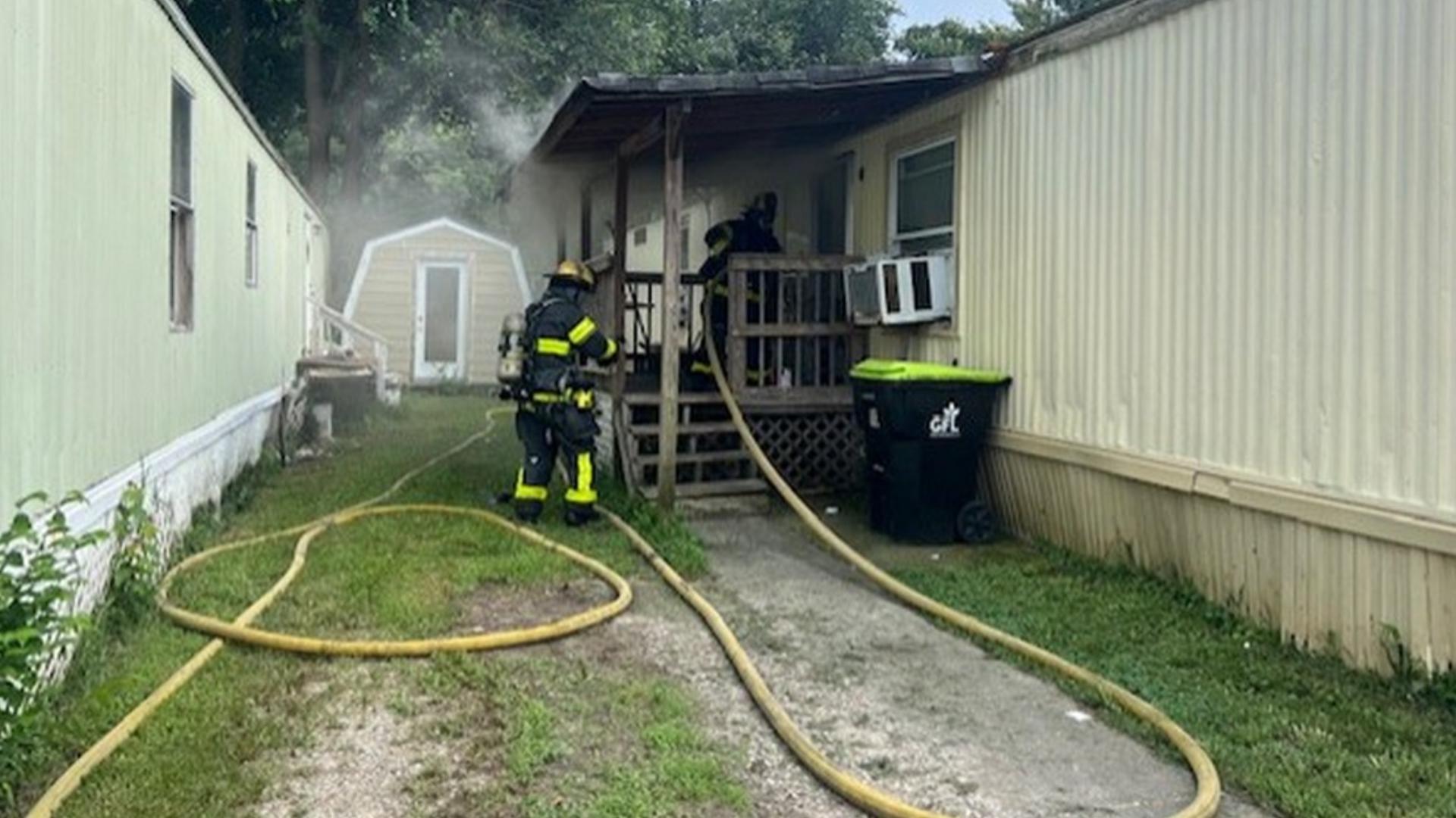 A mobile home fire in Chesapeake has left several people without a place to live.