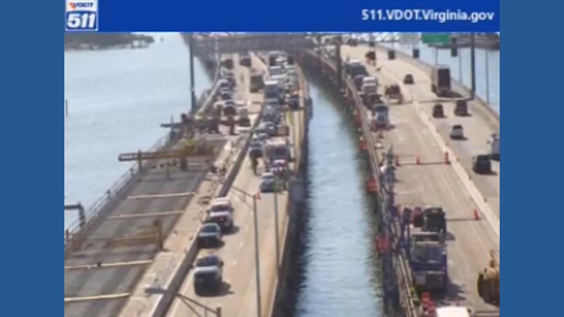 Lanes reopen after crash on I-64 near Willoughby Bay Bridge in