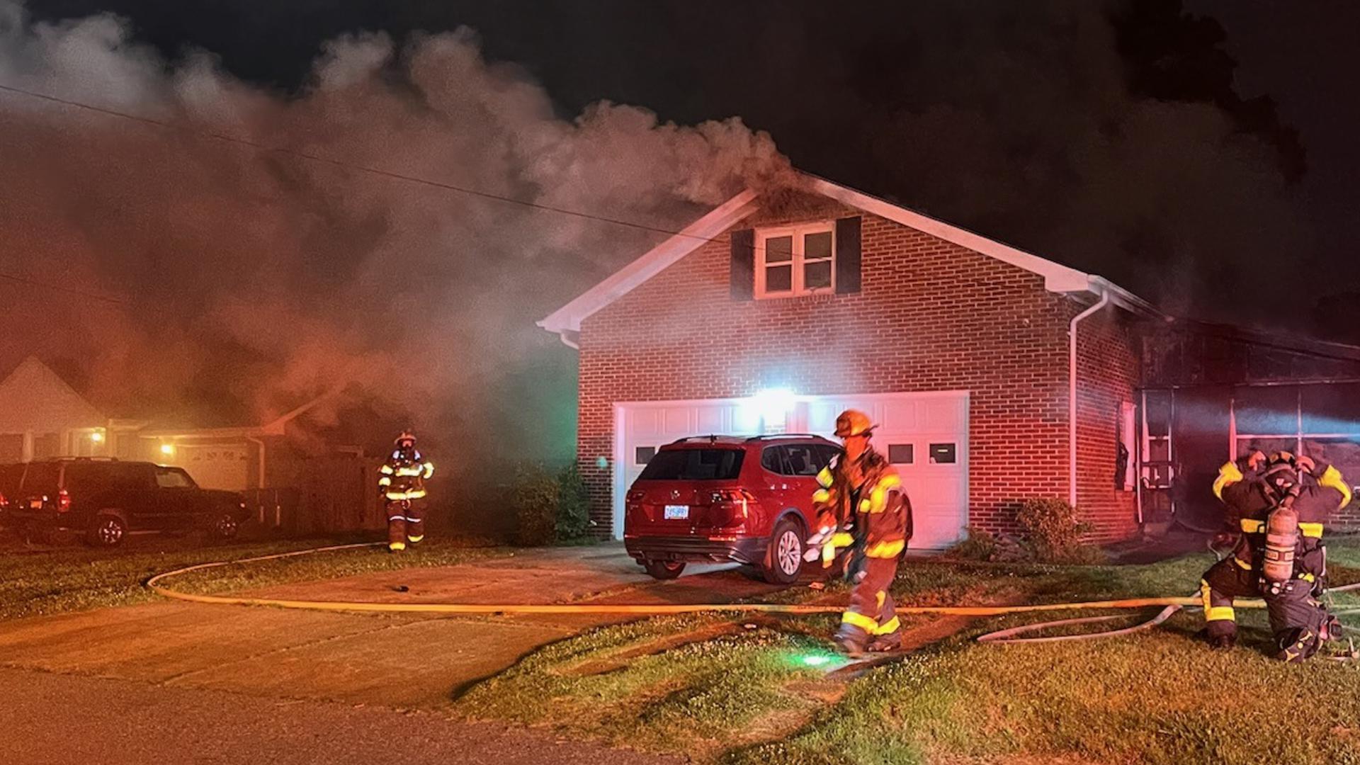 Multiple people are without a home after a house fire in Chesapeake Tuesday night, officials say.