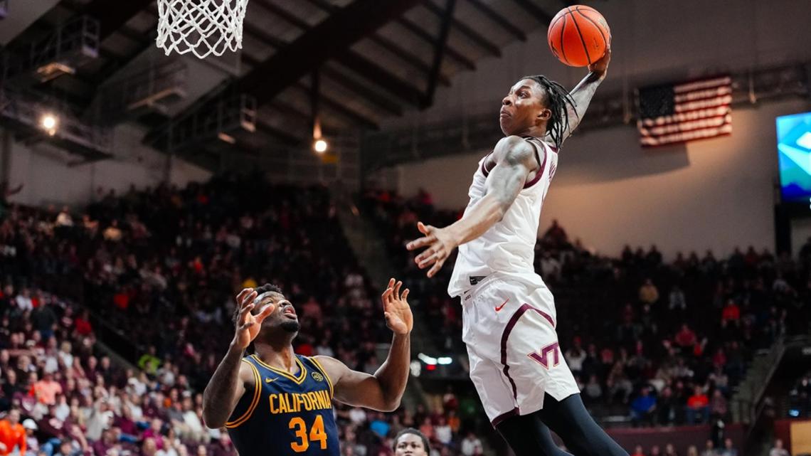 Virginia Tech holds off California in 78–75 win