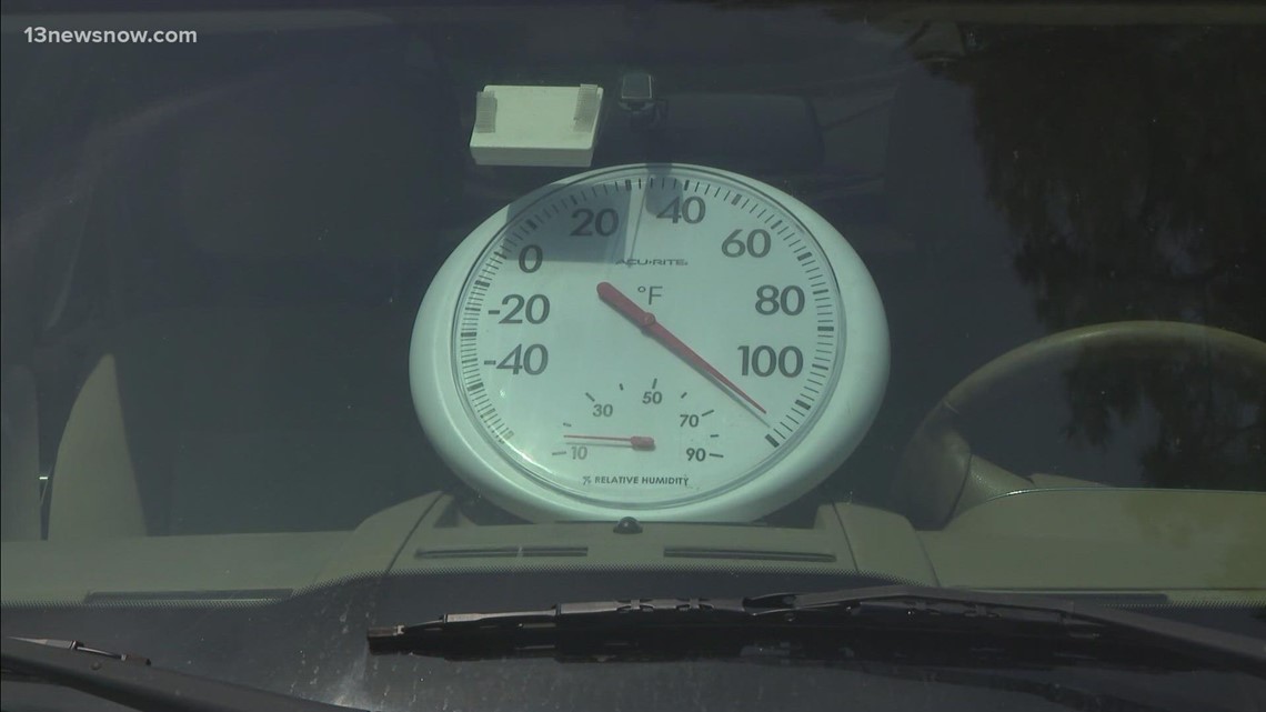 A look inside a car on a 90 degree day