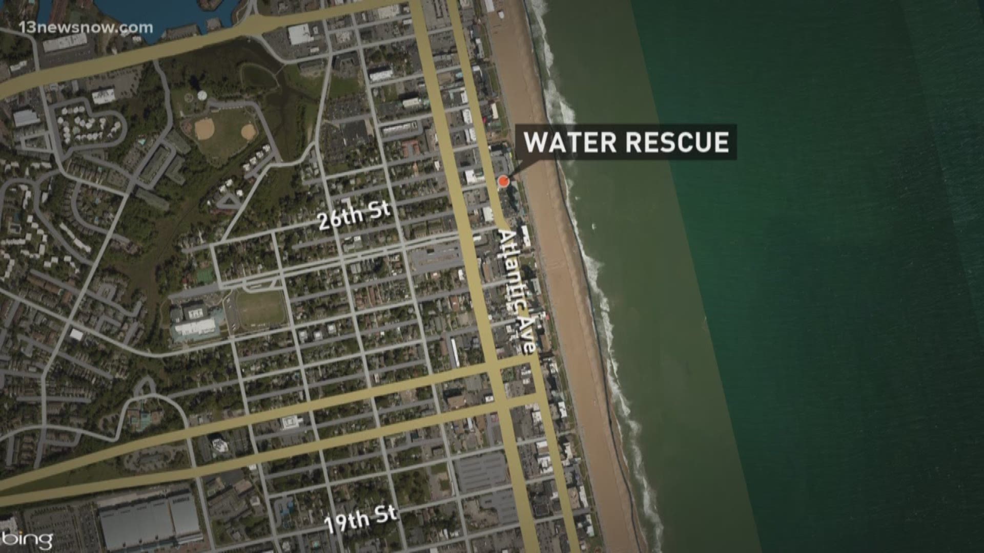 A teen is in critical condition after he was rescued from the water at the oceanfront near 26th Street Saturday.