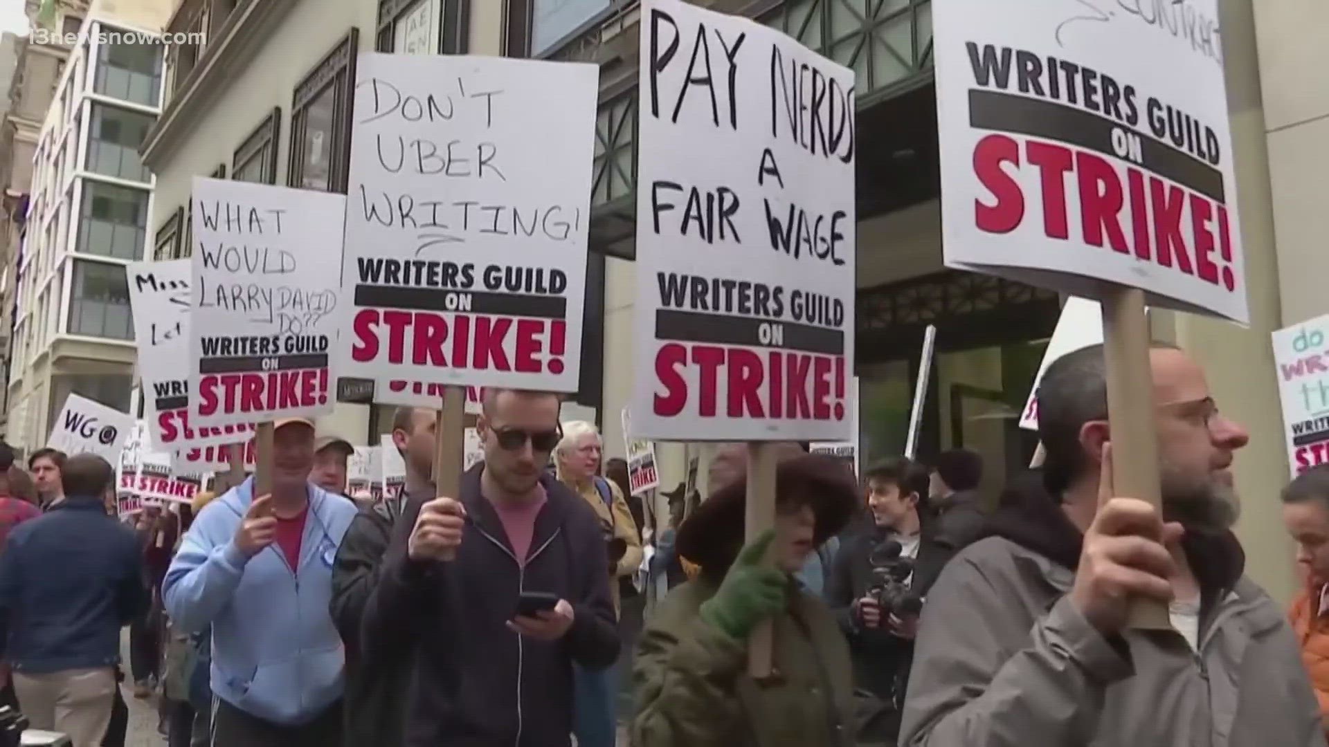 What would a Hollywood writers' strike affect?