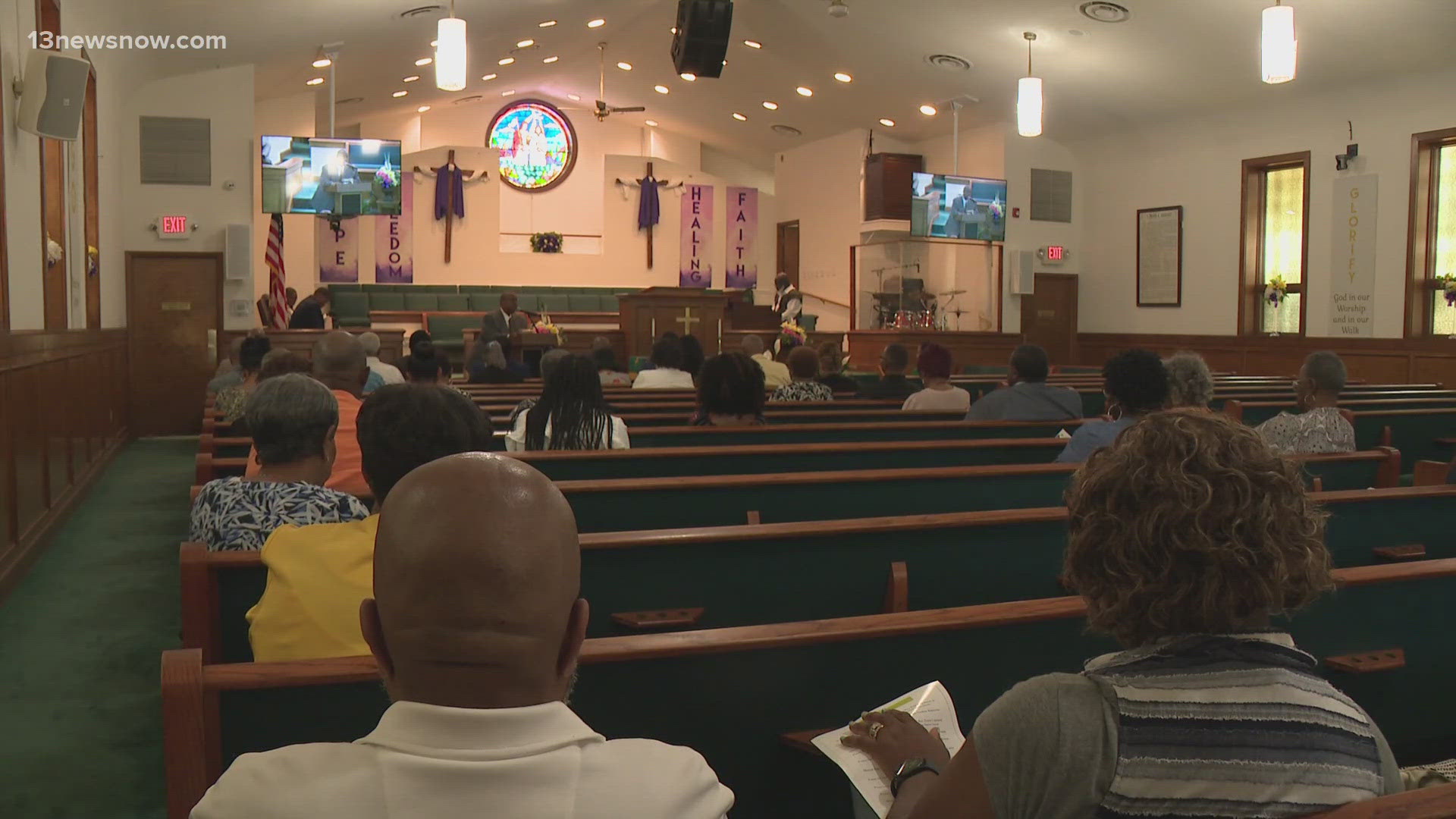 Amidst the day of prayer, the Hampton Roads NAACP Chapter President reminded people to vote in this year’s upcoming elections.