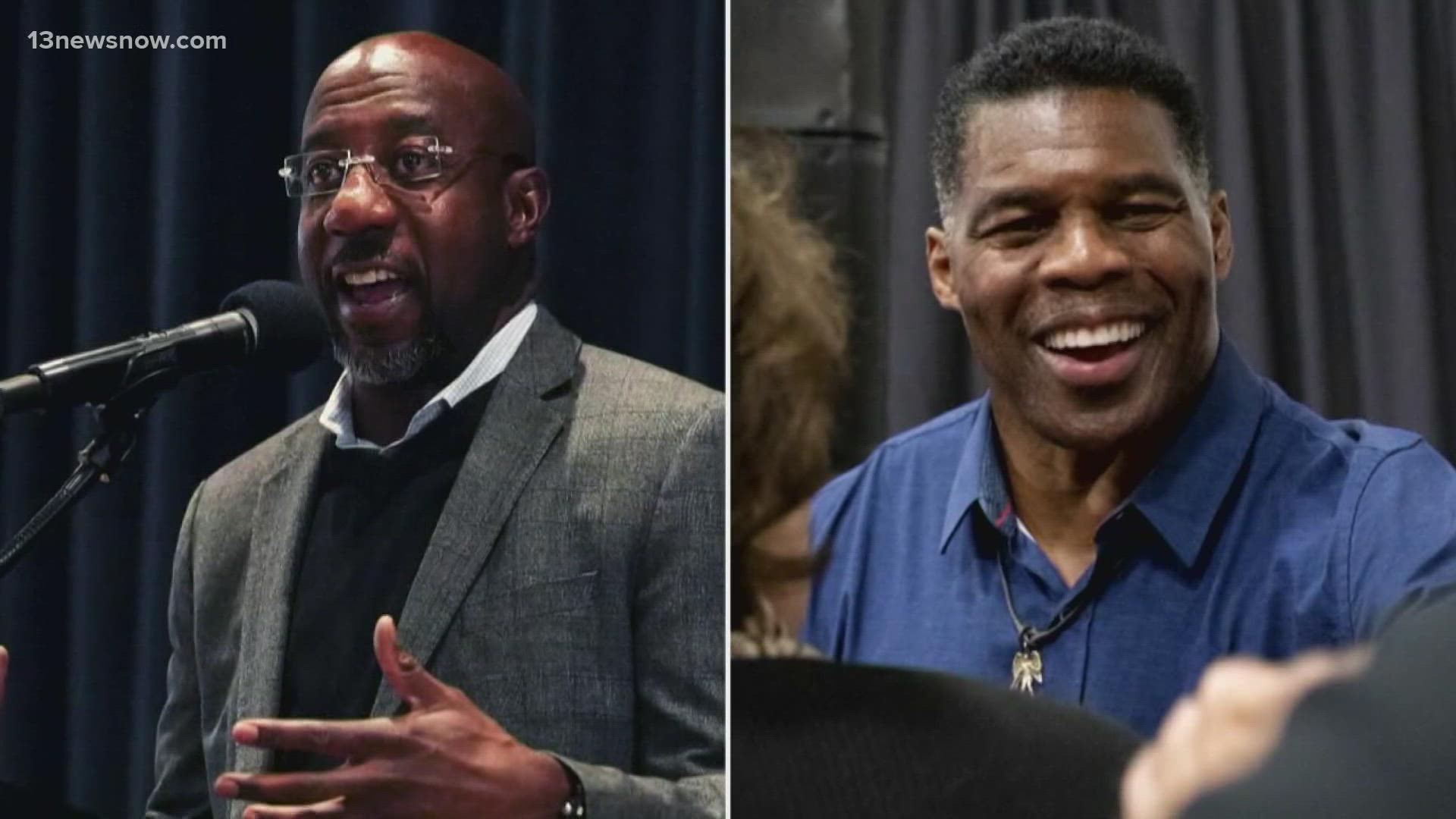 Incumbent Democrat Raphael Warnock and Republican challenger Herschel Walker going head-to-head, both of them campaigning hard down to the wire.