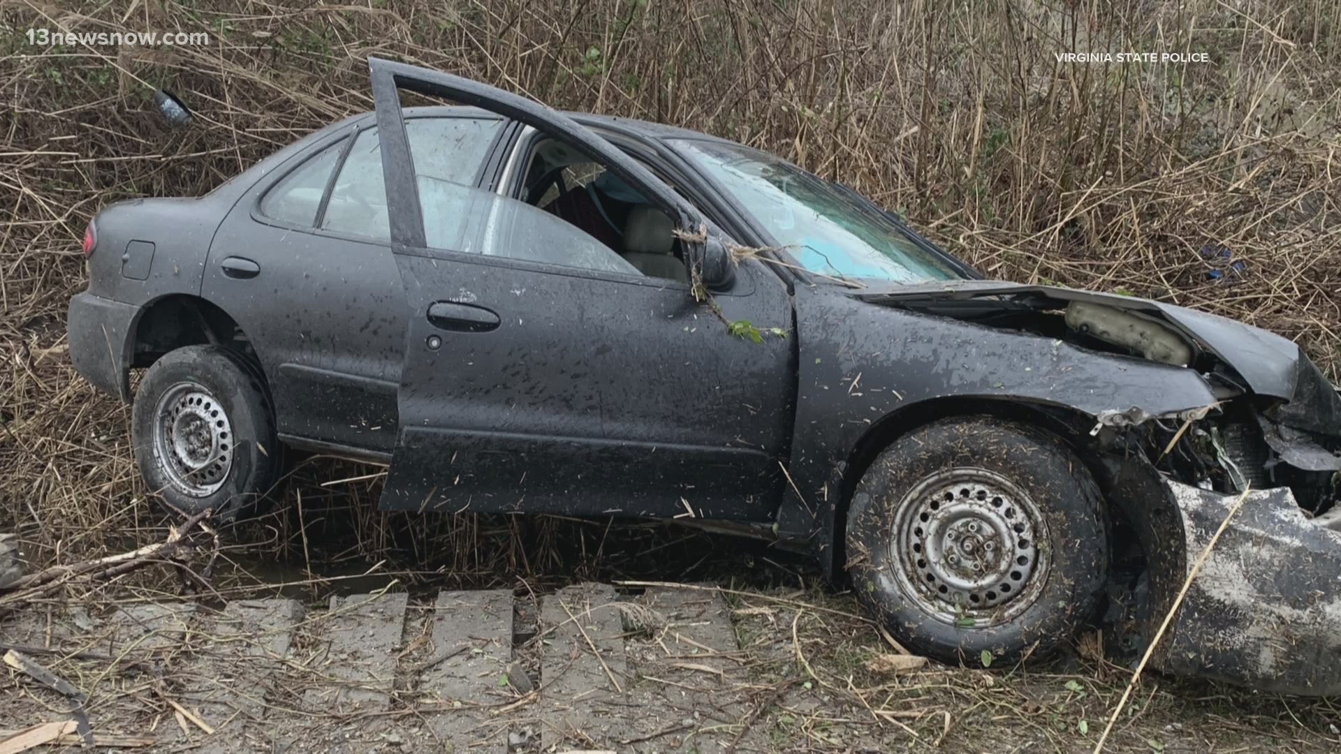 Virginia State Police troopers were trying to pull over a girl for speeding and vehicle registration. She was taken into custody after the crash.