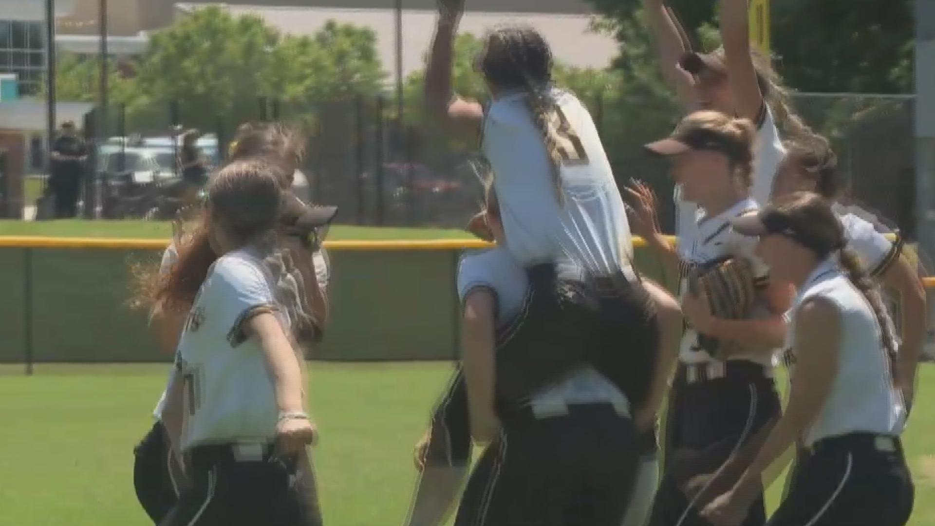 The Kellam Knights finally break through and head to the Class 5 state softball finals with an 8-2 win over Midlothian on Friday.