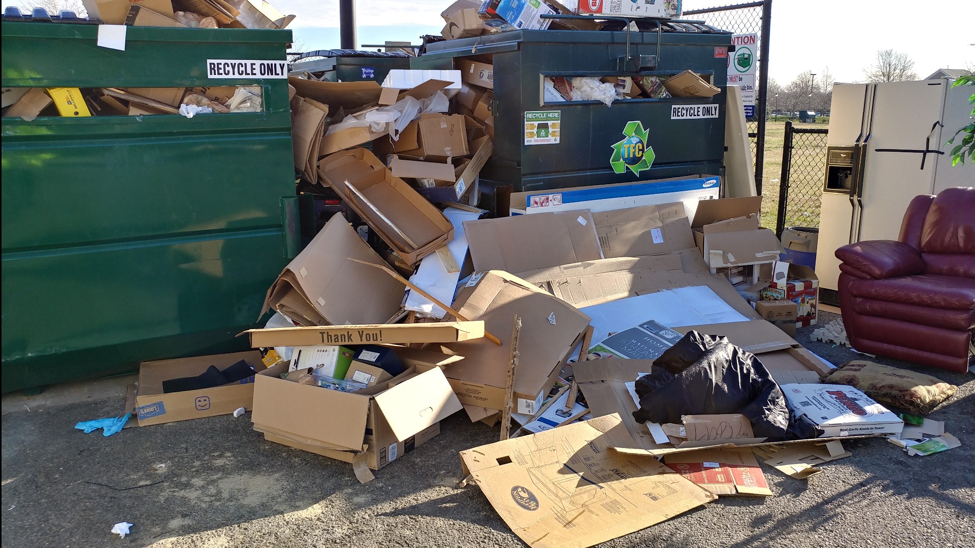 Illegal dumping causing two recycle centers to shut down in Virginia