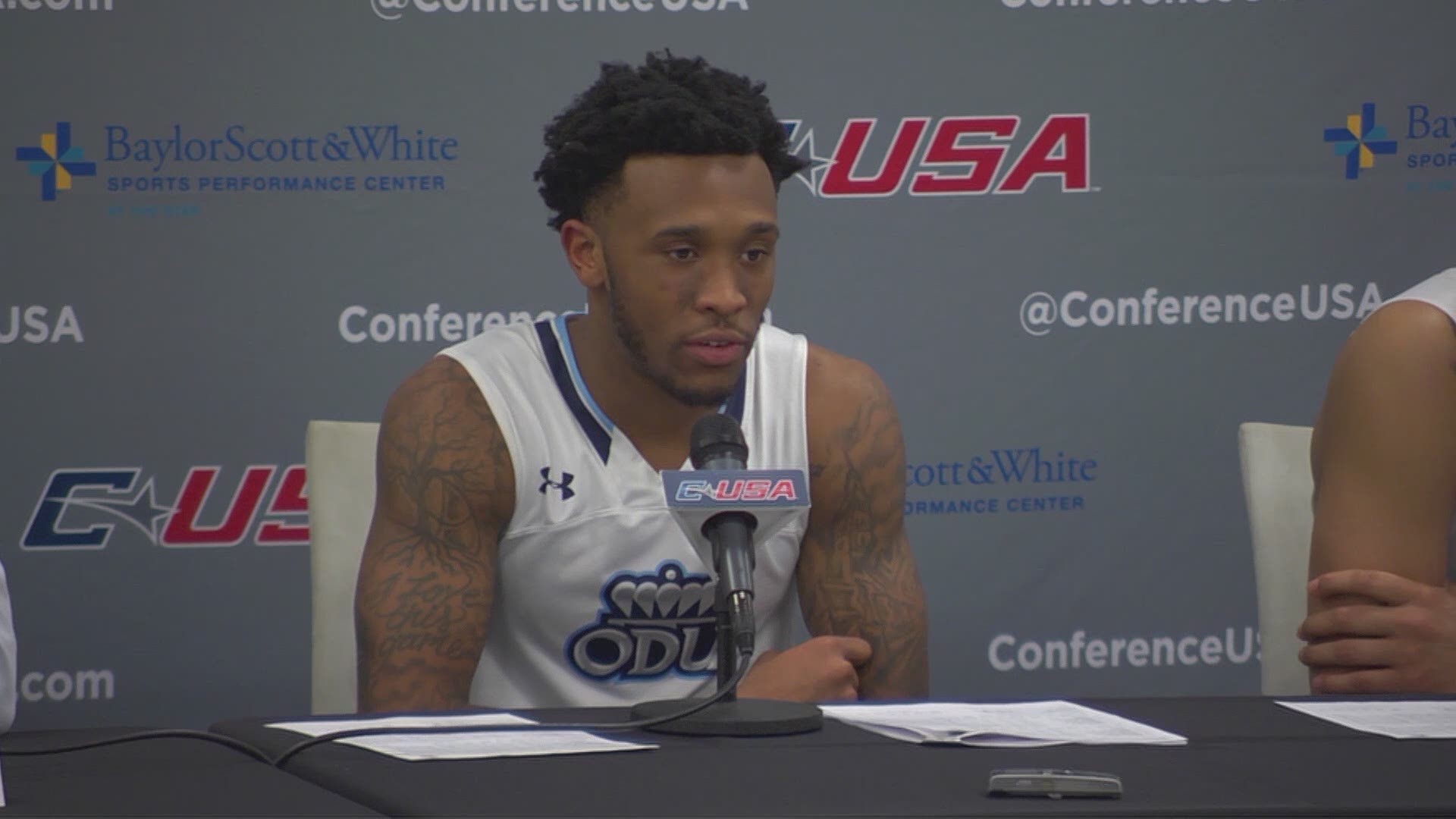 Ahmad Caver talks about the game winner and Coach Jones says the Monarchs were fortunate.